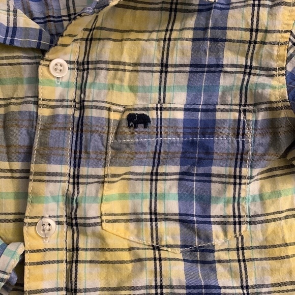 Boy’s Carter Blue & Yellow Button Down Shirt - Picture 5 of 7